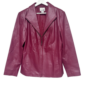 East 5th Women's Burgundy Leather Jacket